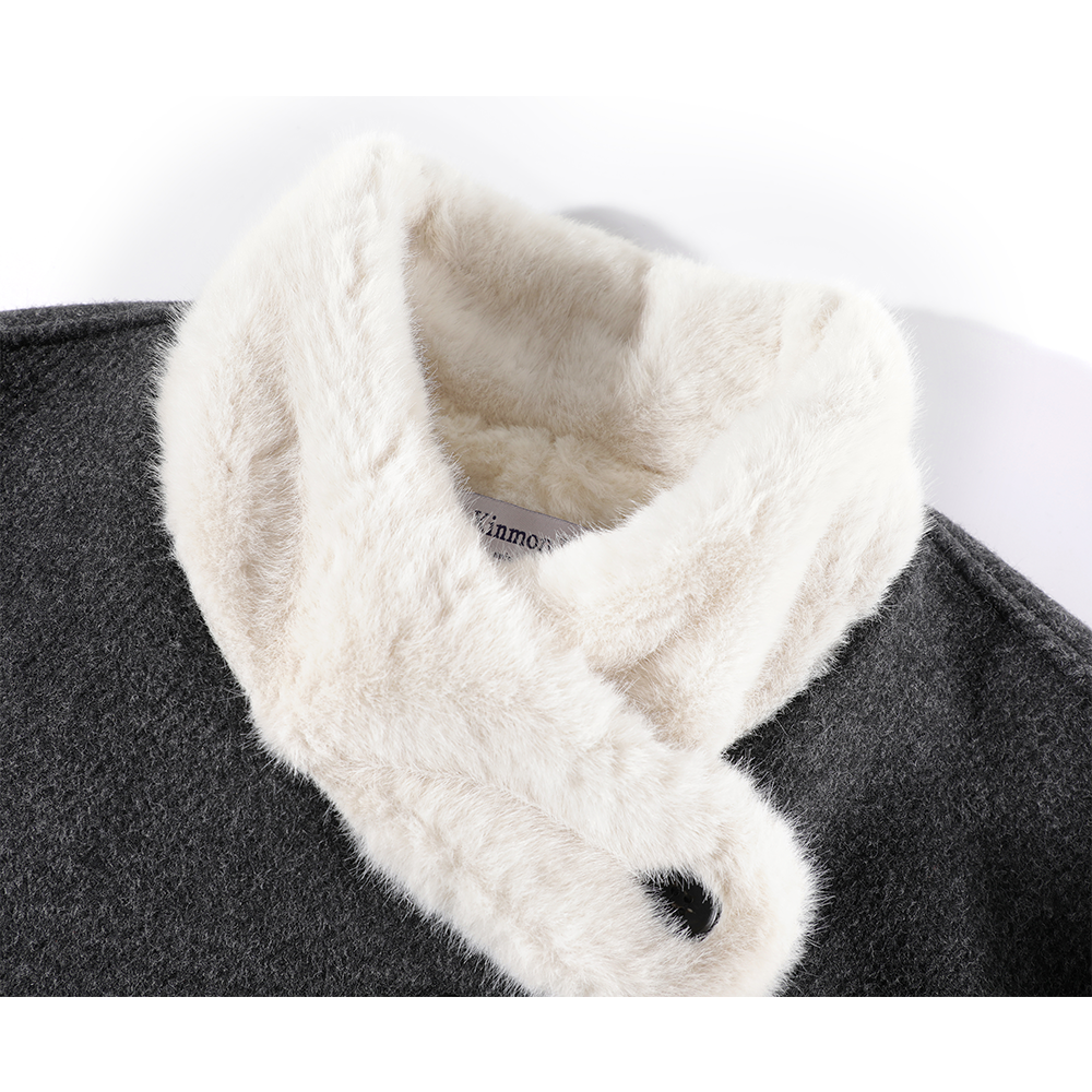 Stand Collar Woolen Mid-Length Coat