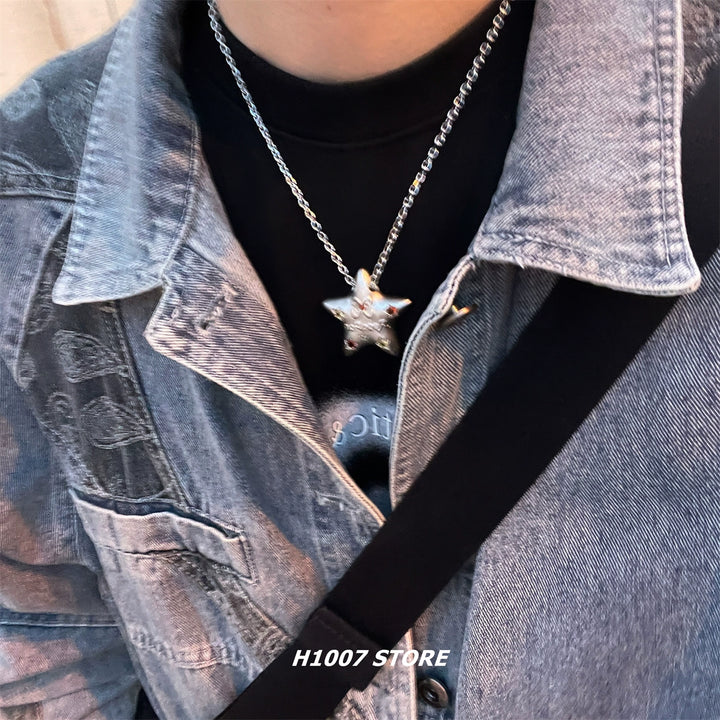 Star Pendant Hip-Hop Clavicle Necklace