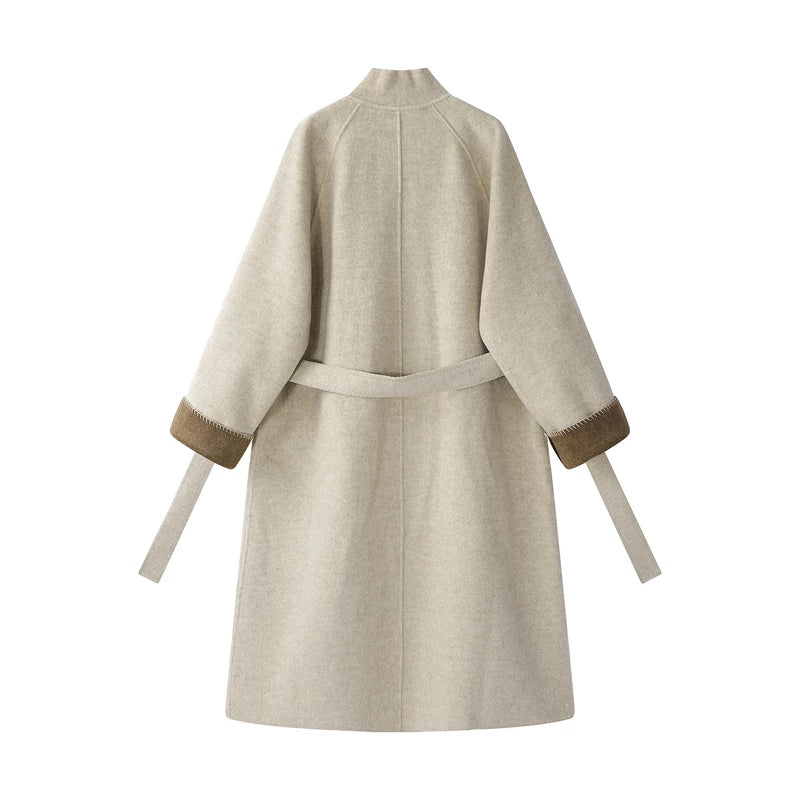 Double-Sided Long Wool Coat