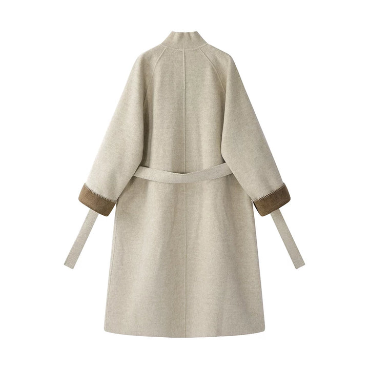 Double-Sided Long Wool Coat