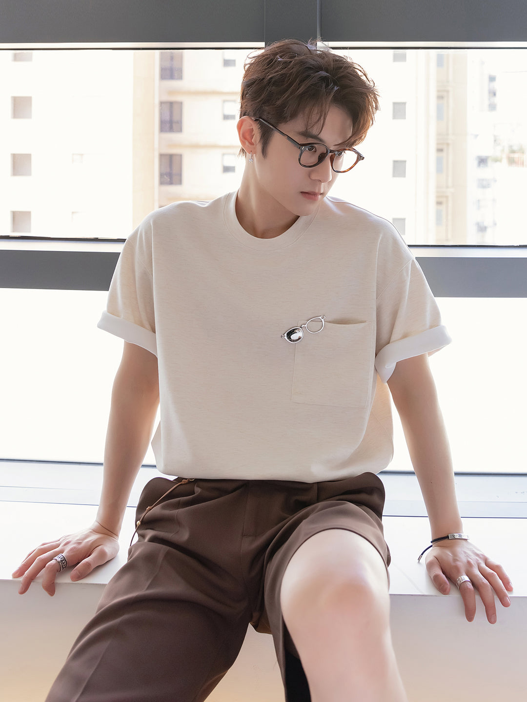 Casual Round Neck Short-Sleeve T-shirt