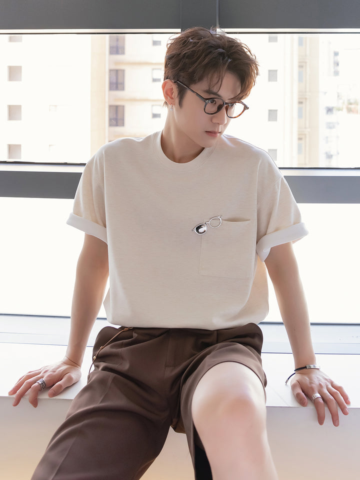 Casual Round Neck Short-Sleeve T-shirt