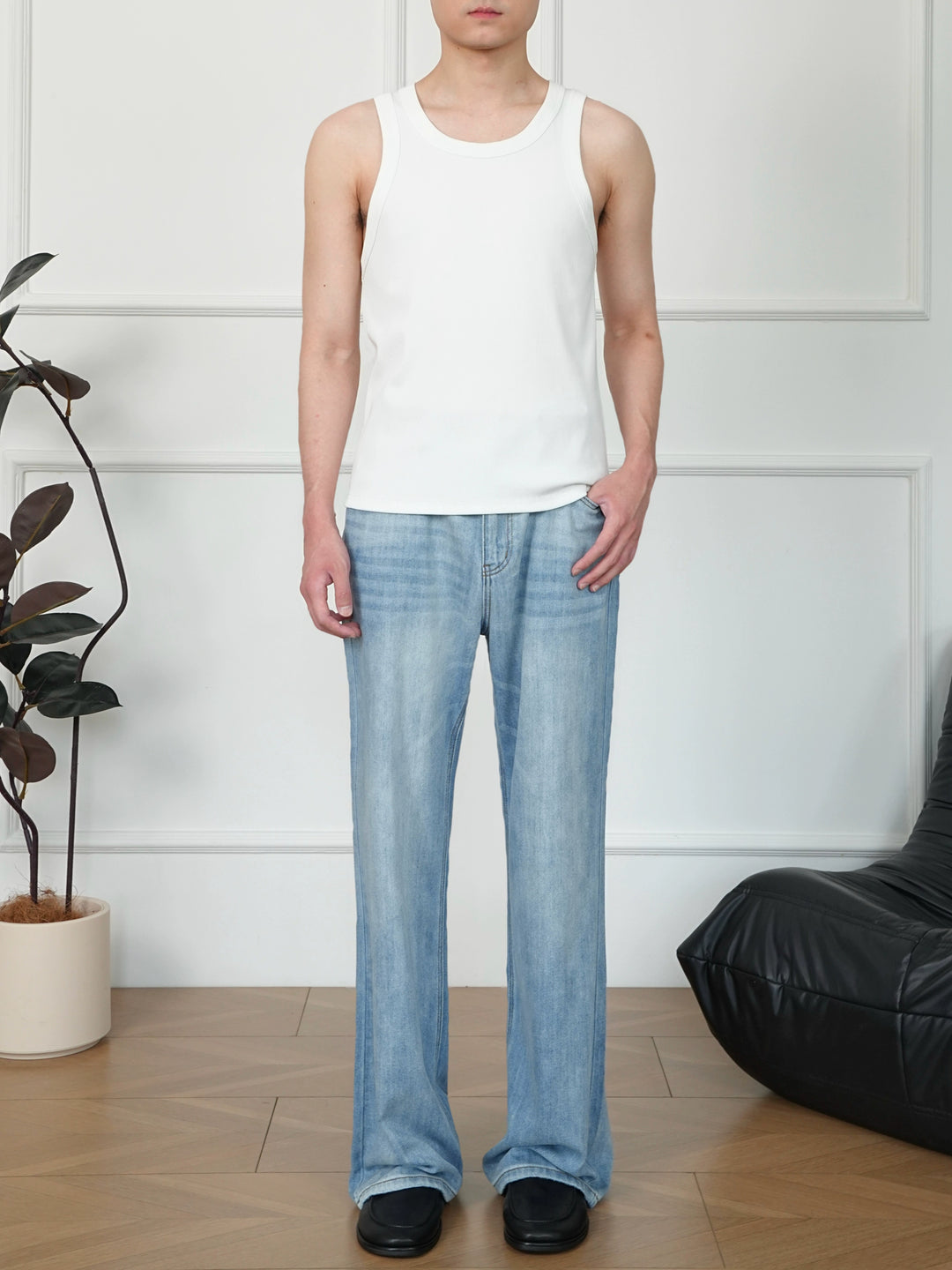 Elastic Ribbed Knitted Tank Top