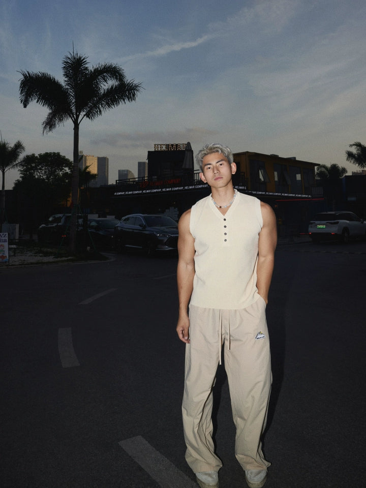 Retro Knitted Sleeveless Button Vest Top