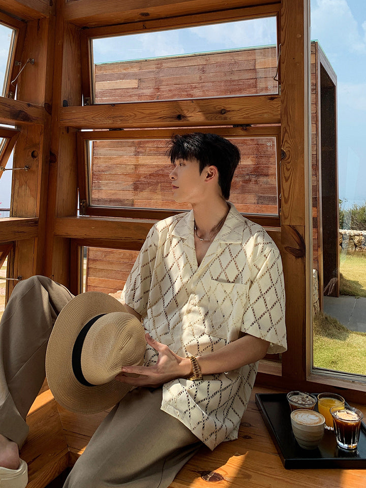 Breathable Ice Silk Short-Sleeve Shirt