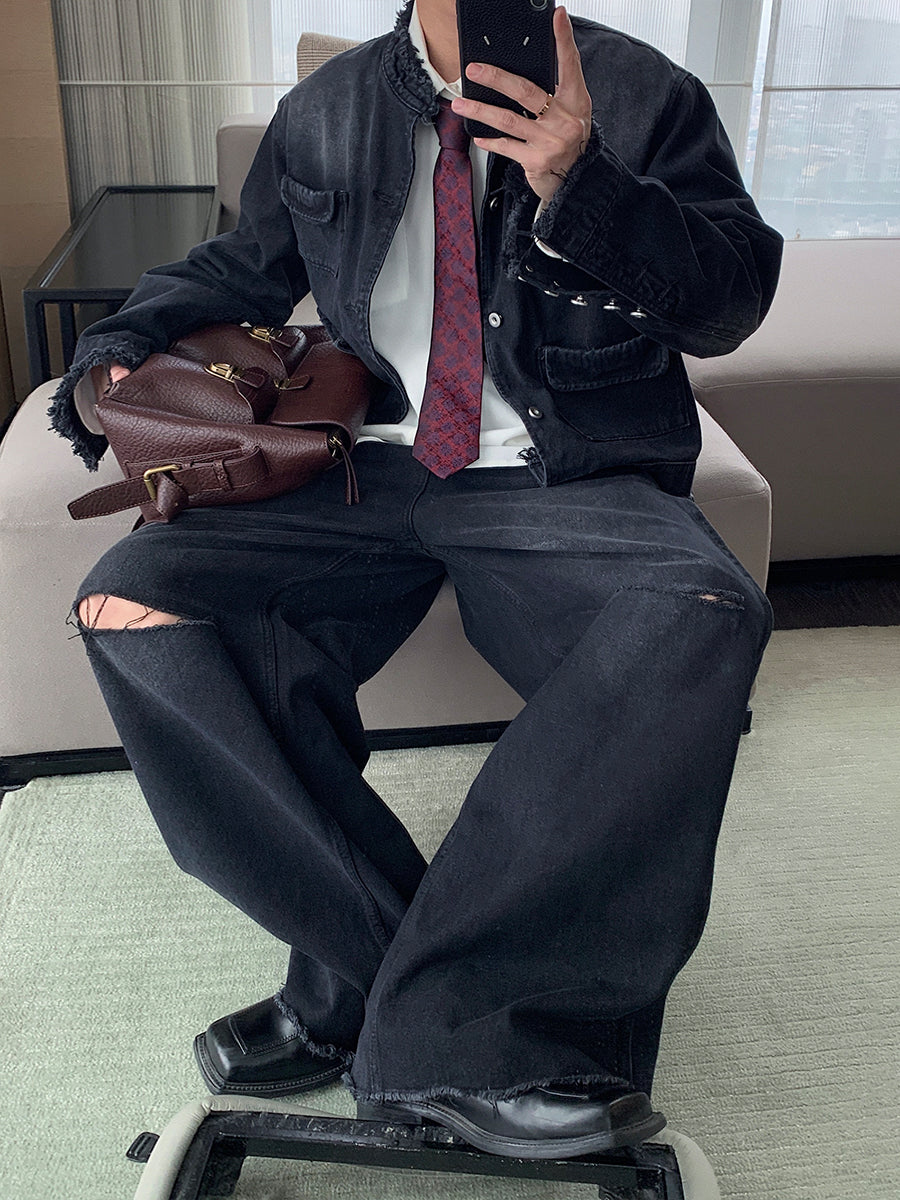 Denim Suit Jacket and Pants