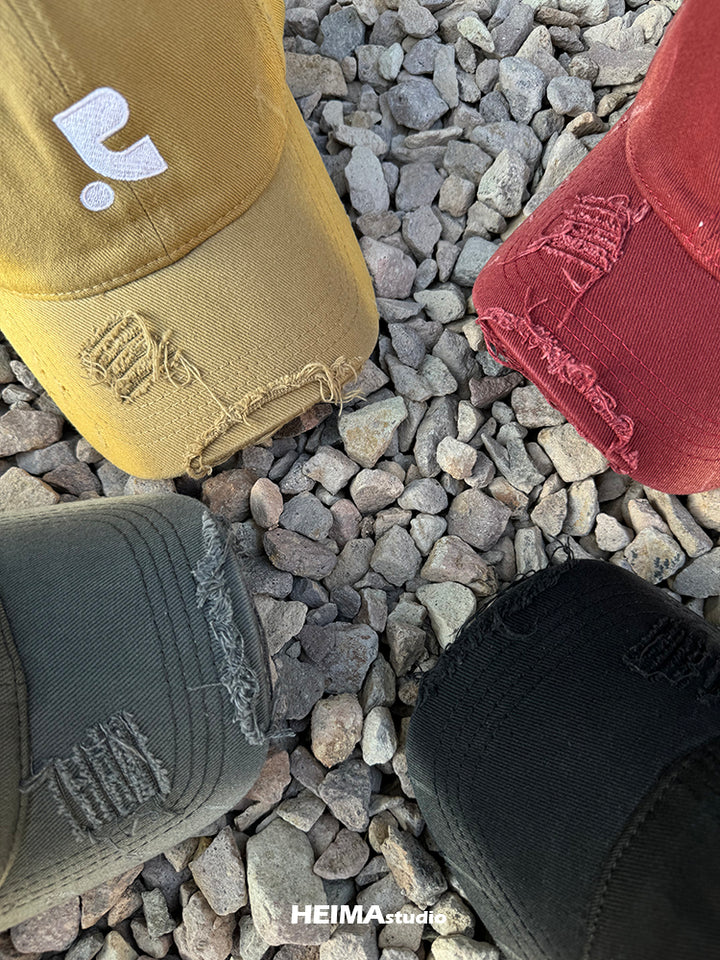 Distressed Embroidered Large Fit Baseball Cap