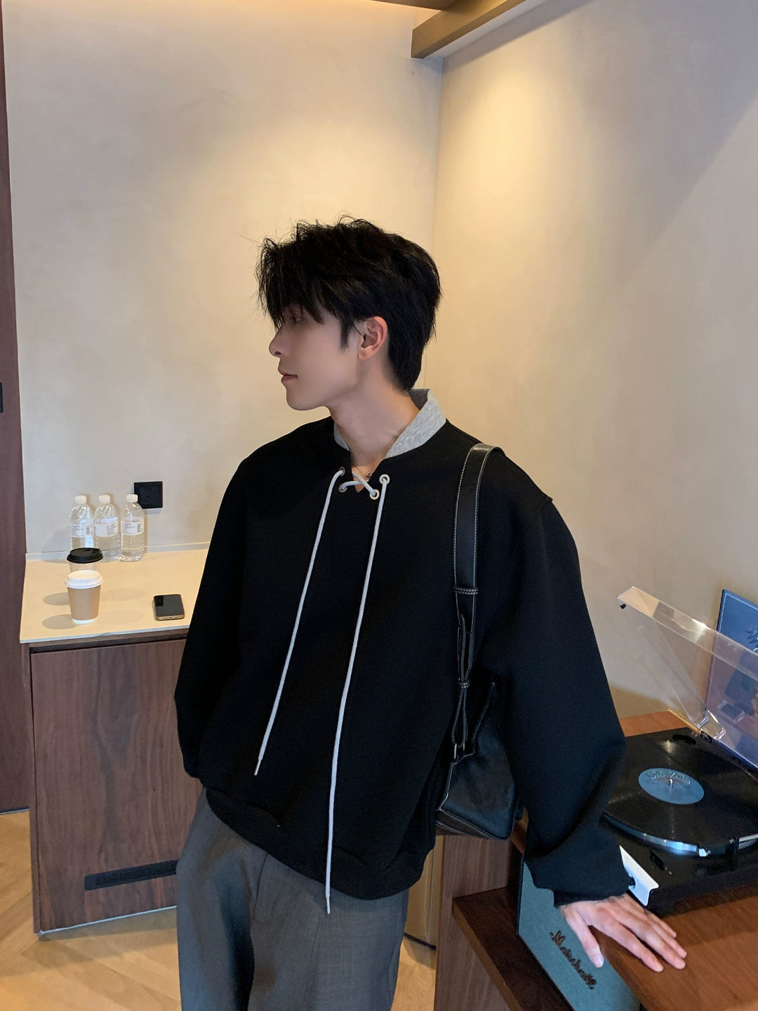 Stand Collar Loose Sweatshirt