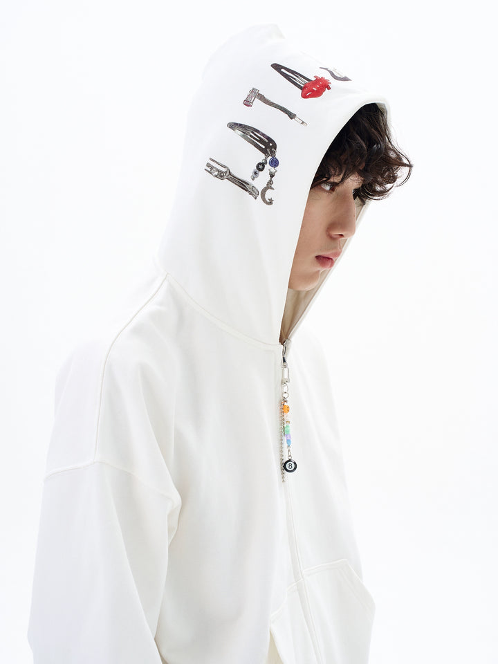 Zip Up Hooded Sweatshirt