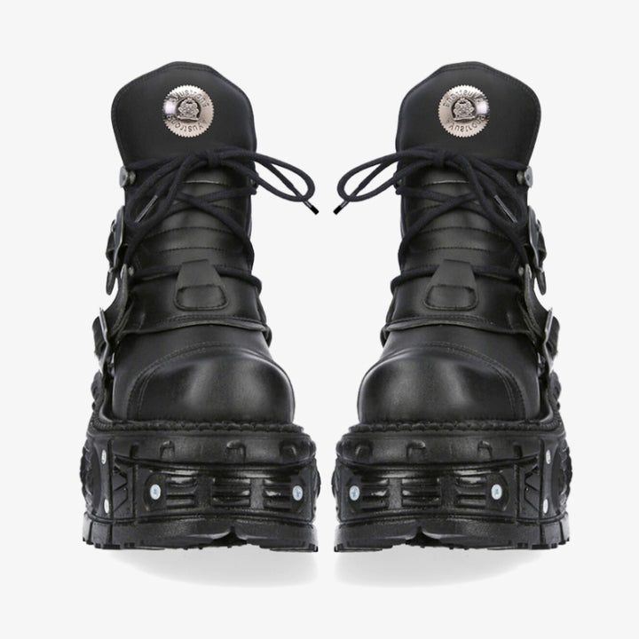 Leather Gothic Motorcycle Boots