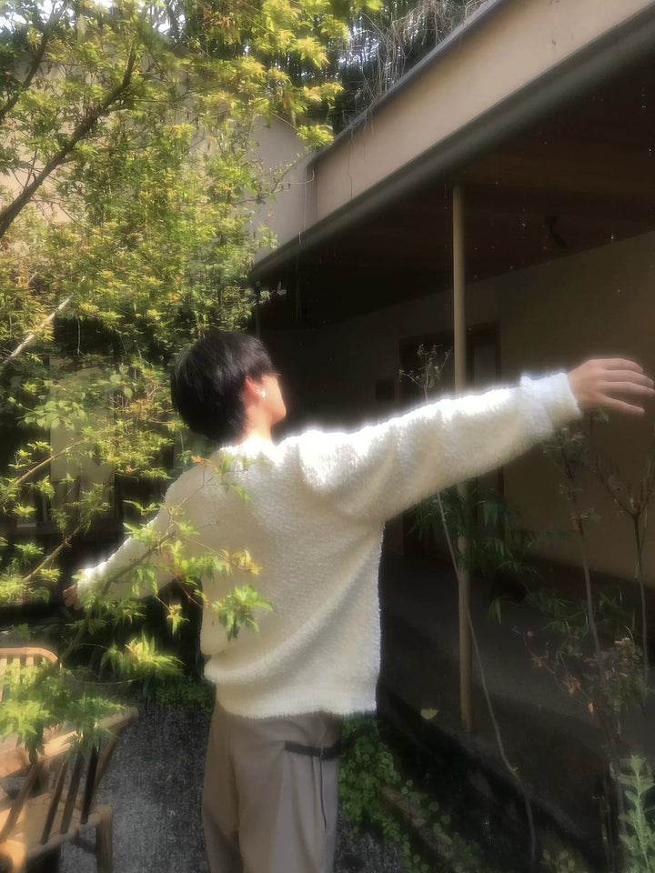 Textured Loose Knit Sweater Pullover