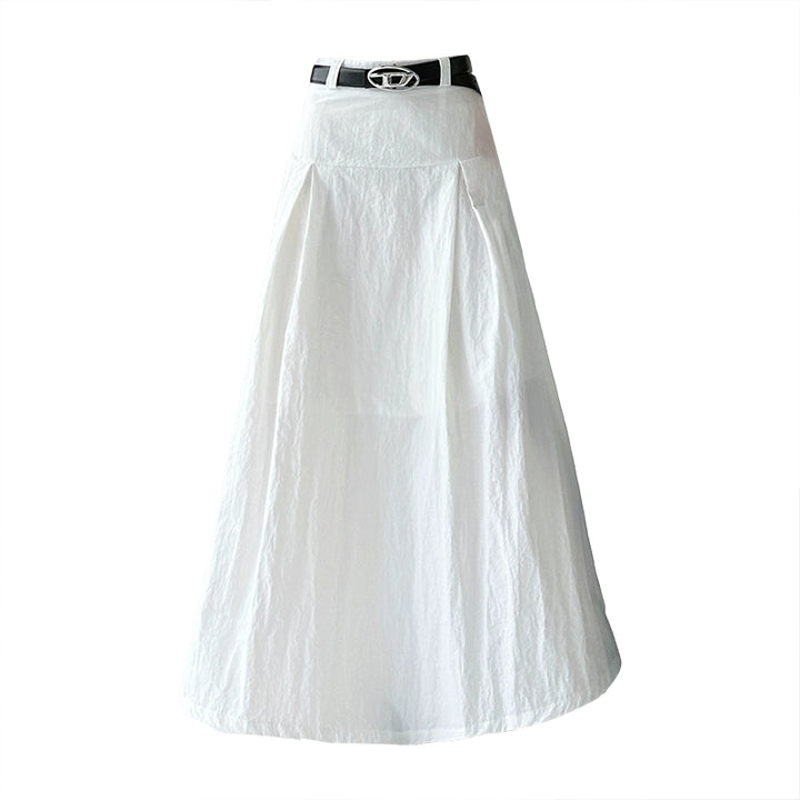 A-line Mid-Length Casual Skirt