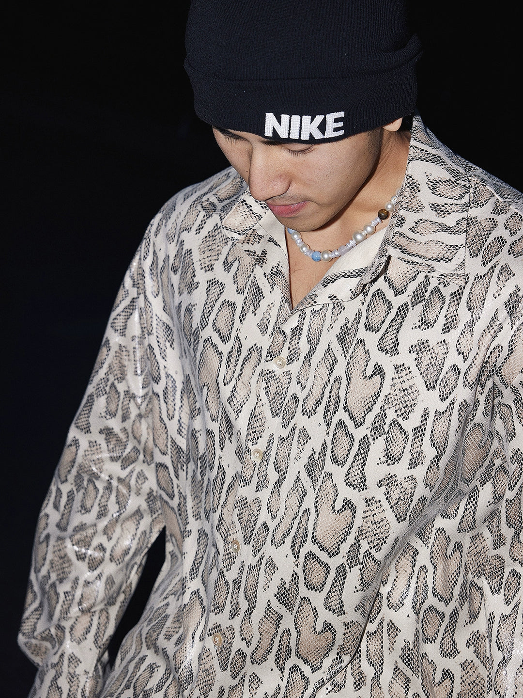 Python Druck Lose Langarmshirt
