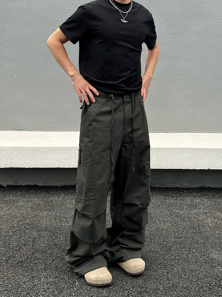 Multi-Pocket Cargo Paratrooper Pants