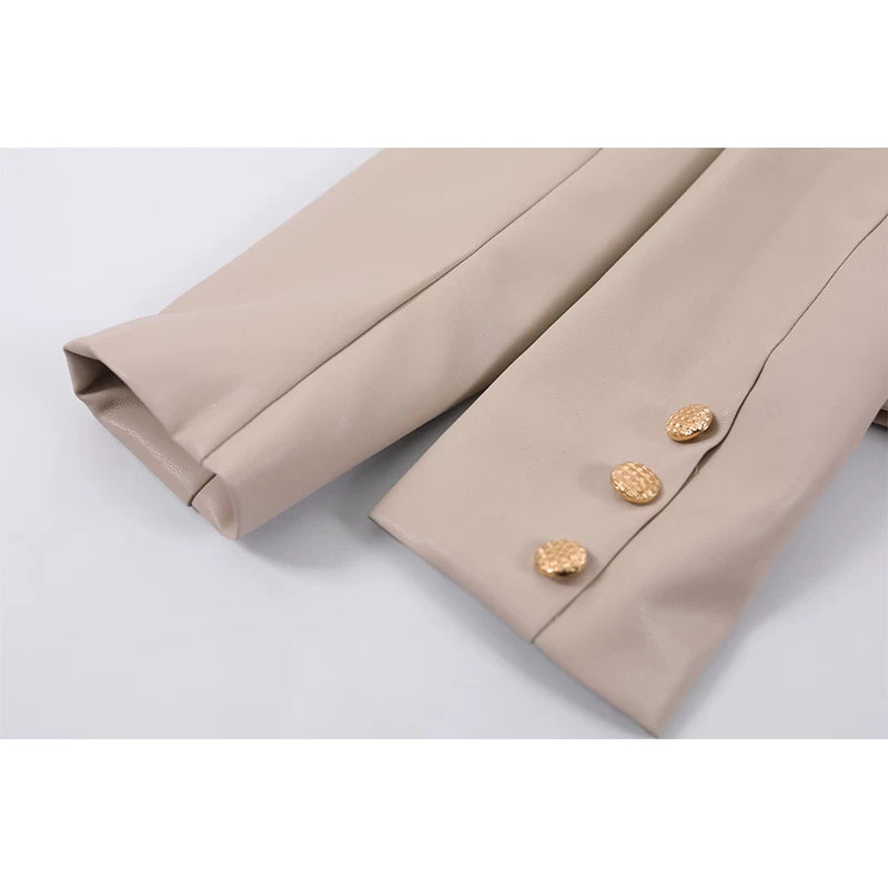 Leather Jacket and Skirt