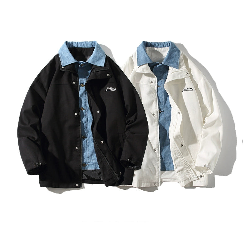 Splicing Lapel Two-Piece Jacket