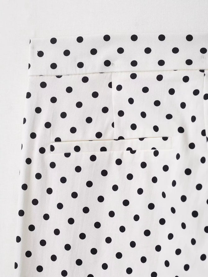 Polka Dot Flared Pants