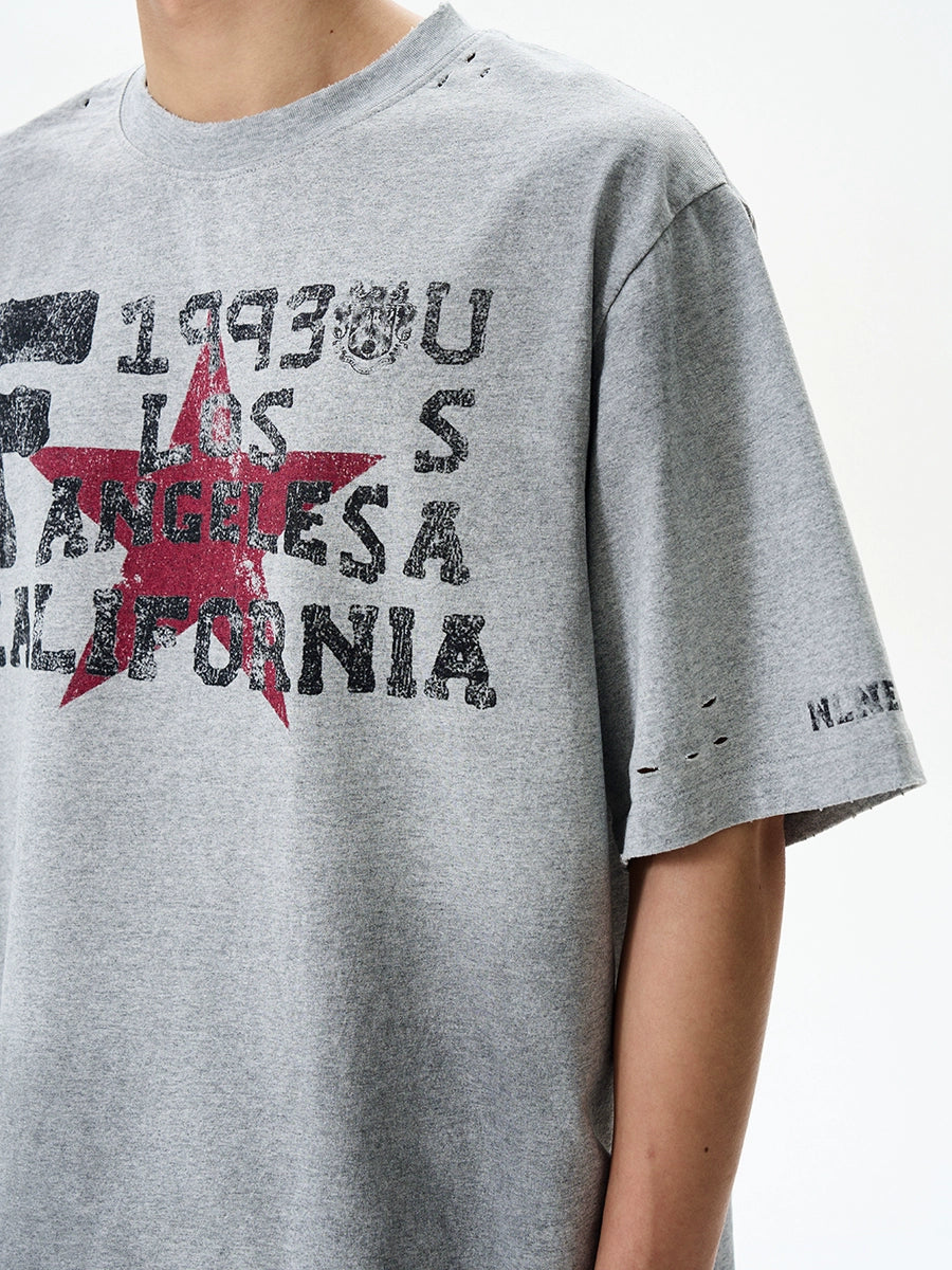 Ripped Graphic Short Sleeve T-Shirt