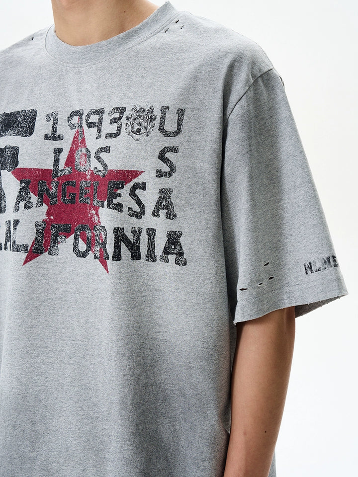 Ripped Graphic Short Sleeve T-Shirt
