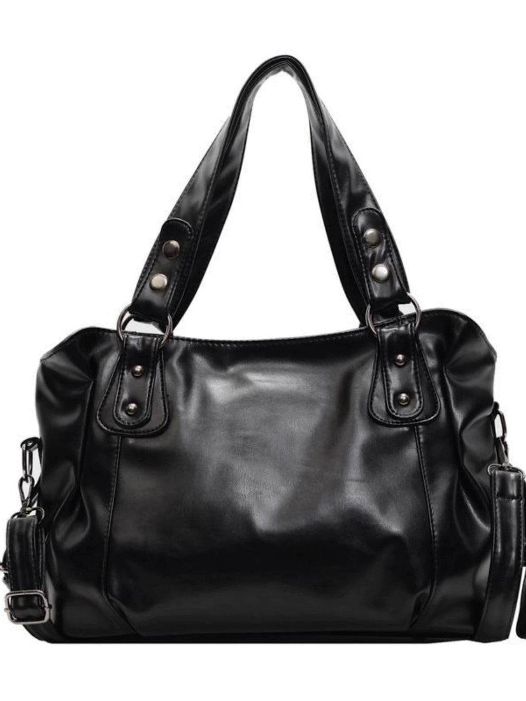Black Multifunctional Leather Bag