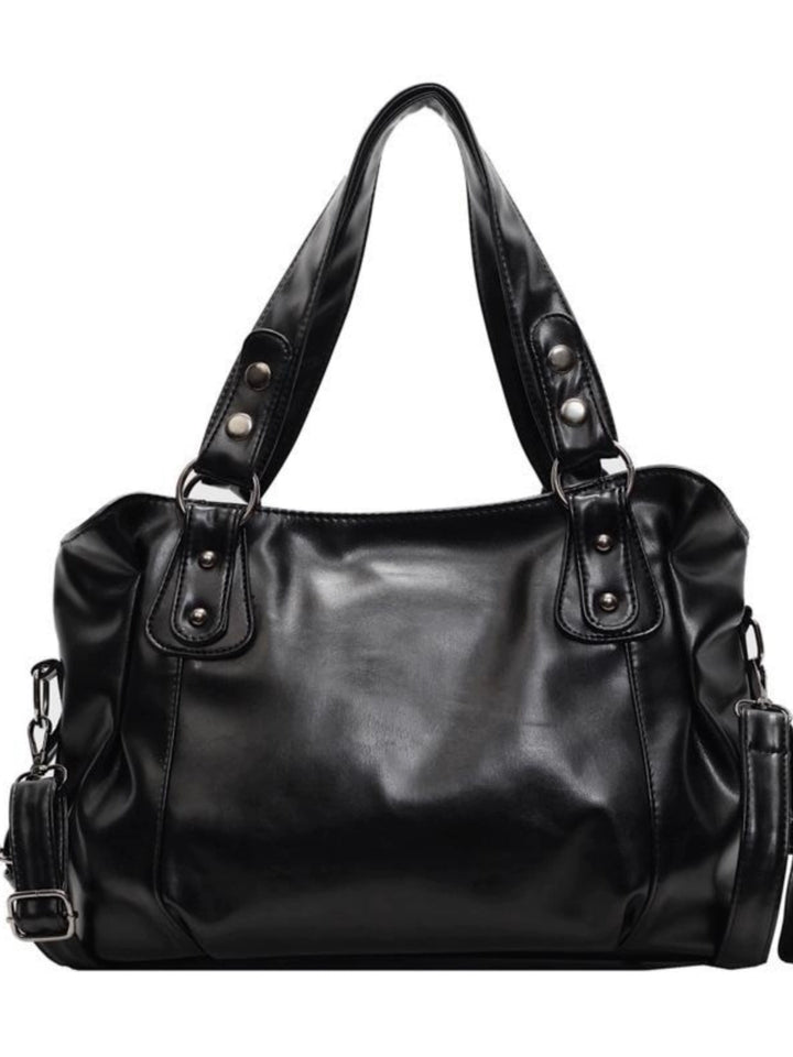 Black Multifunctional Leather Bag