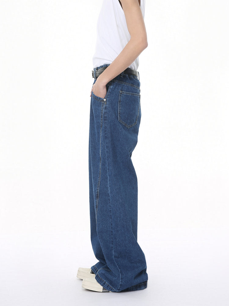 Versatile Loose Fit Straight Jeans