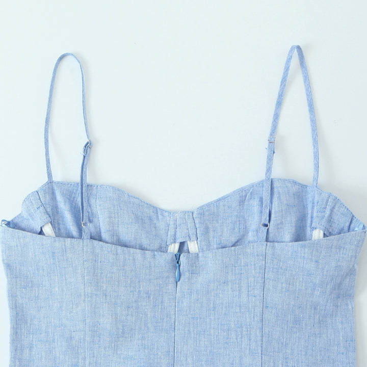 فستان ميدي ضيق مع شق