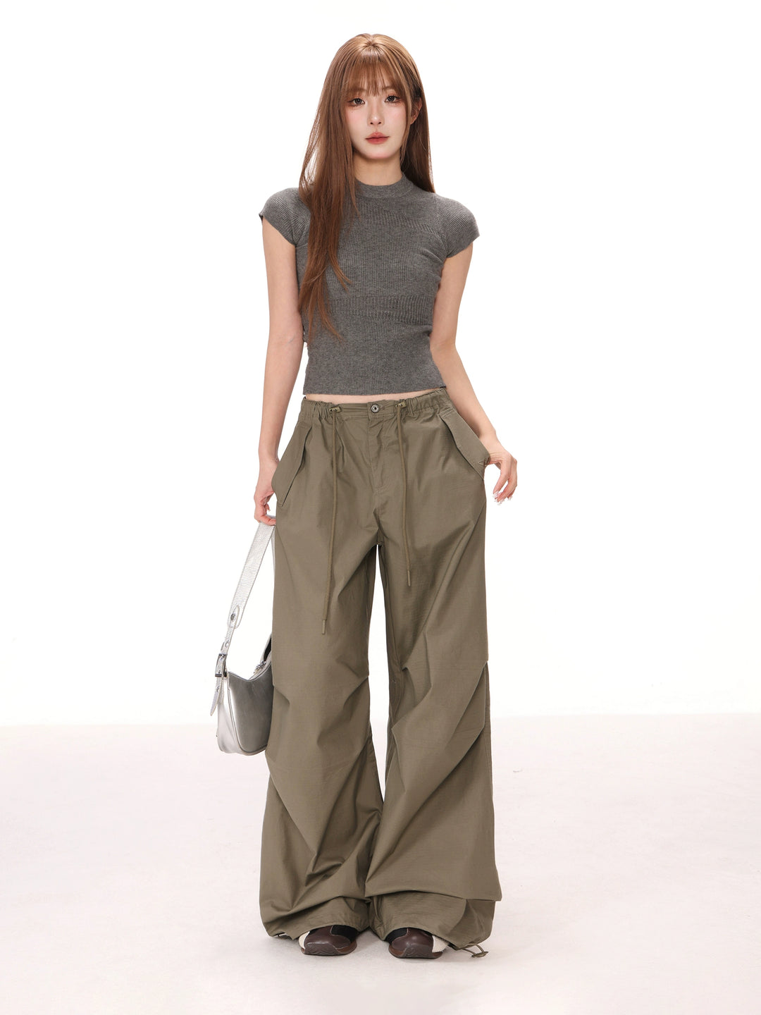 Knitted Short Sleeve Slim Turtleneck Top