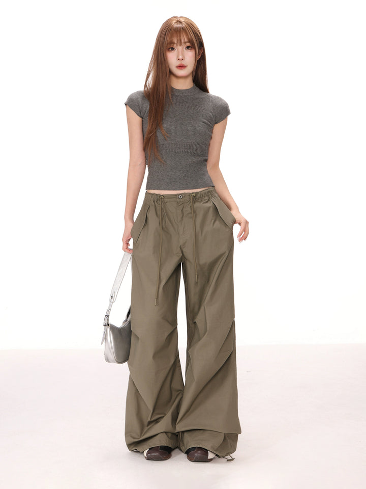 Knitted Short Sleeve Slim Turtleneck Top