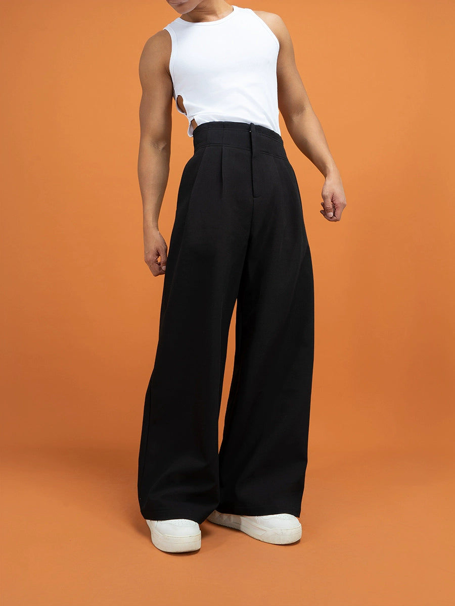 High Waist Wide Leg Casual Pants
