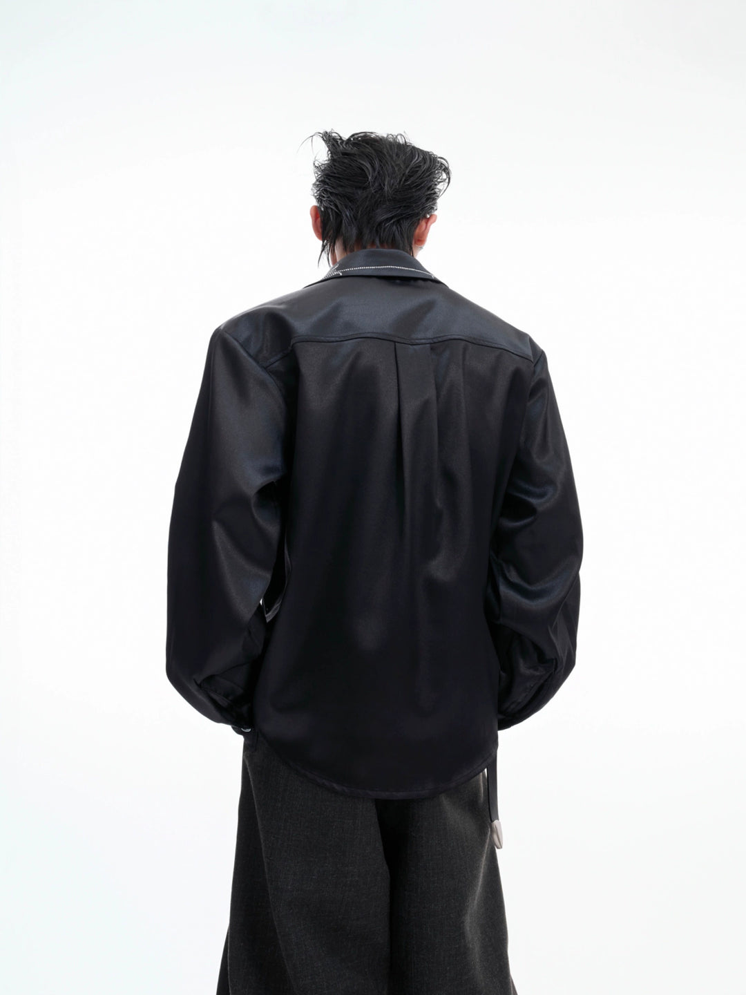 Satin Button-down Shirt