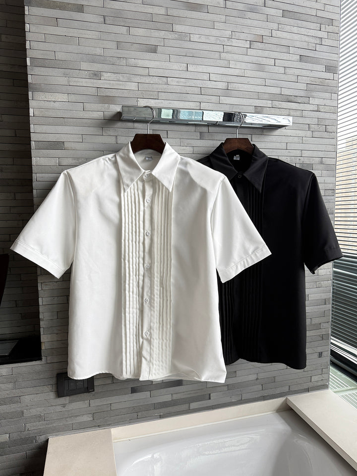 Pleated Short Sleeve Shirt