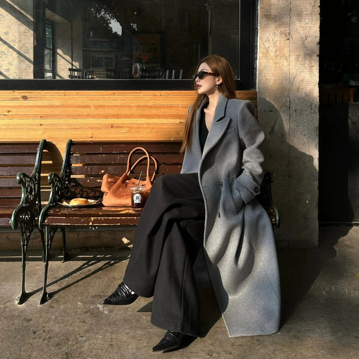 Long Wool Coat Autumn Winter Classic