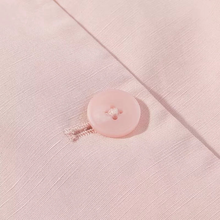 طقم سترة بلا أكمام وسروال واسع