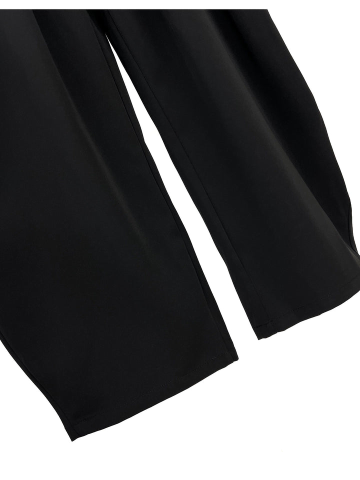 Løse plisserte koreanske draperte casual bukser