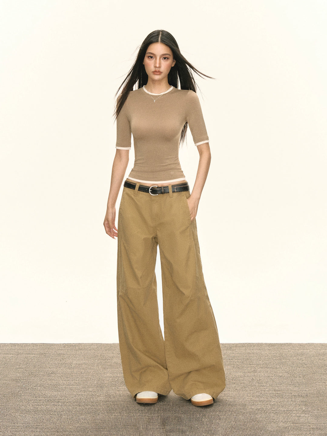 Pantalons décontractés à jambes larges