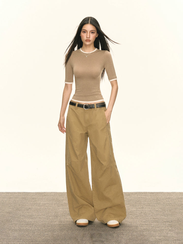Pantalons décontractés à jambes larges