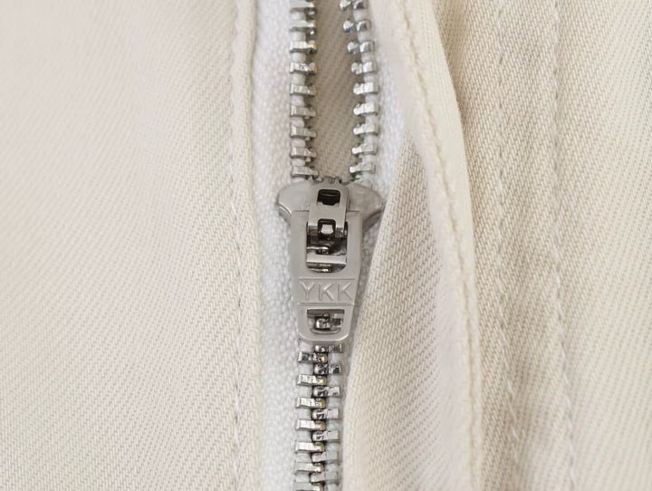 سروال كاجوال بقماش فائق النحافة واسع الساقين