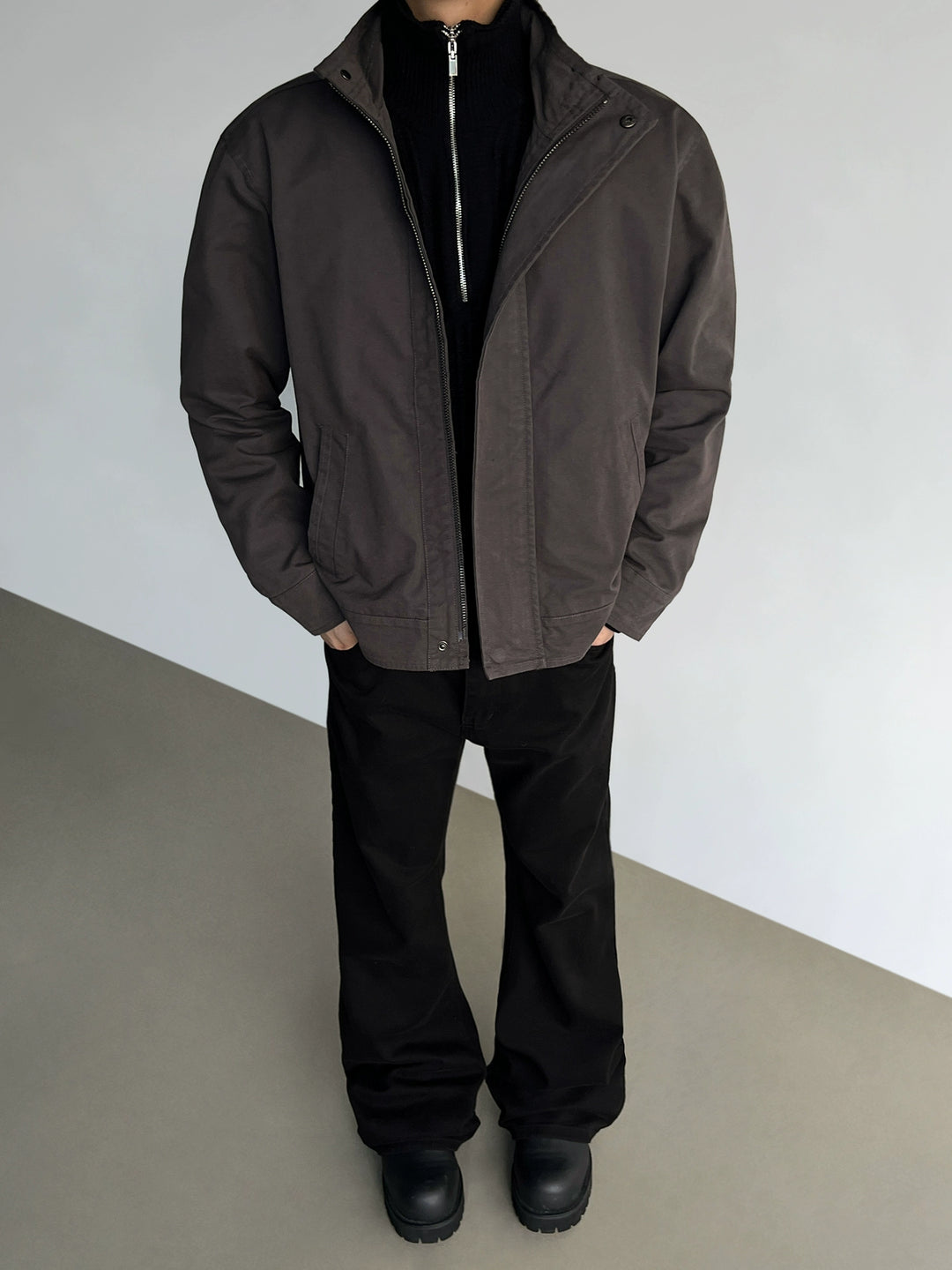 Windproof Stand Collar Workwear Jacket