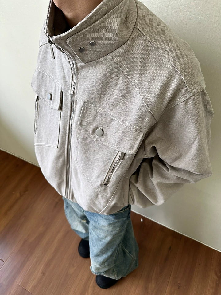 Mountain Style Distressed Cargo Jacket