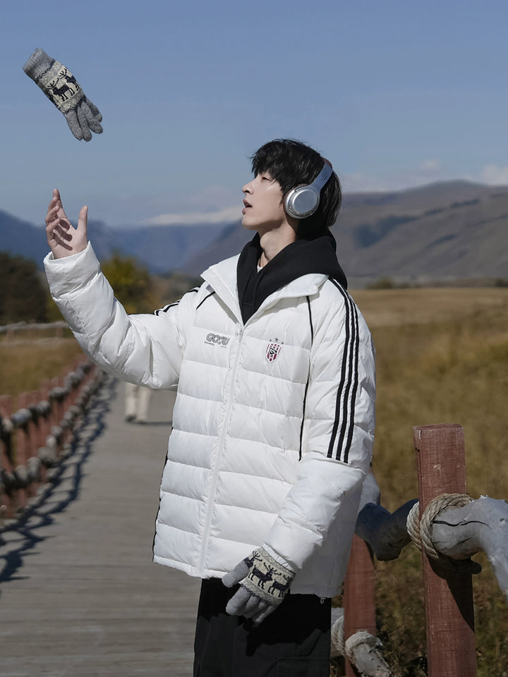 Duck Down Stand Collar Puffer Jacket