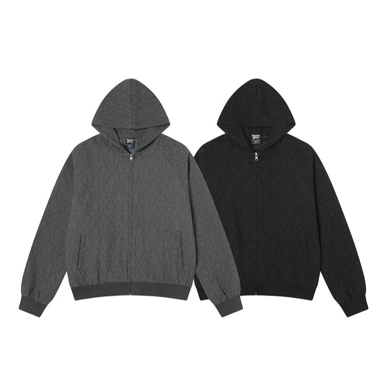 Zip Up Hooded Cardigan