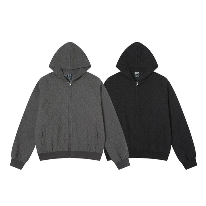 Zip Up Hooded Cardigan