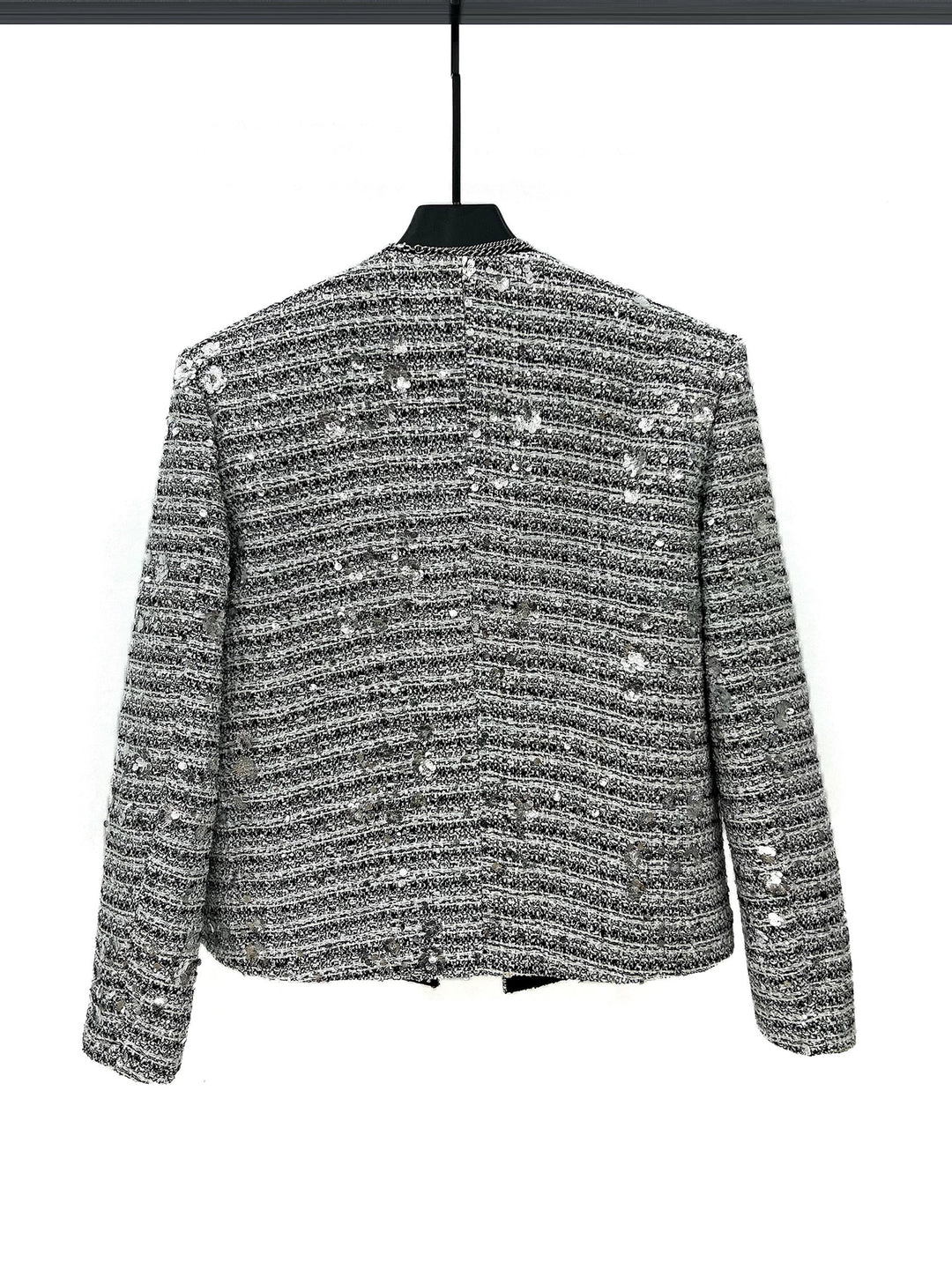 Sequined Tweed Short Jacket