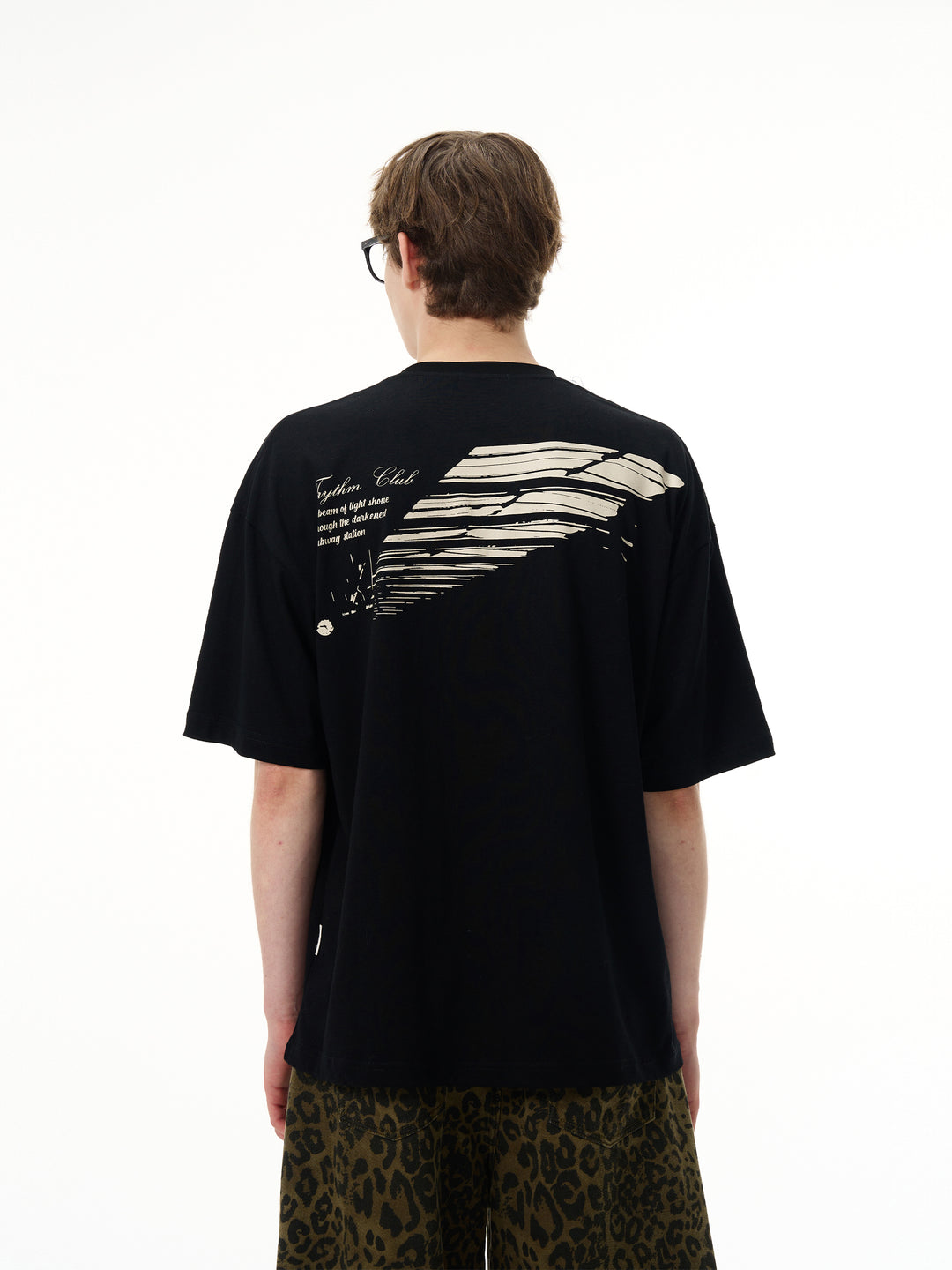 レトロアートシルエットルーズフィットプルオーバー