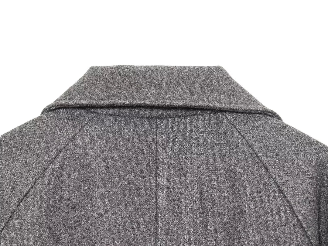 Wool Belted Long Coat Jacket