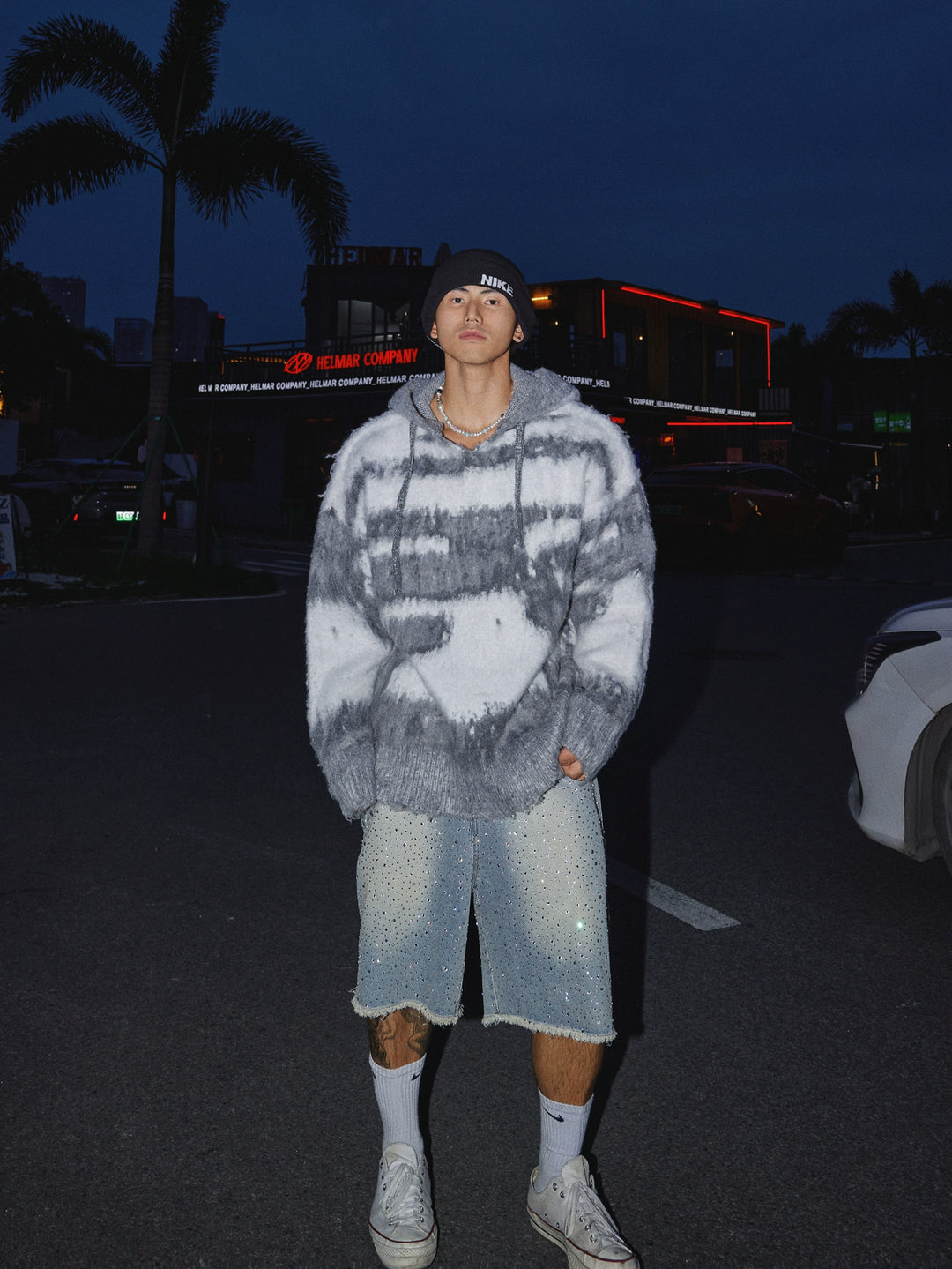 Hooded Loose Knit Sweater