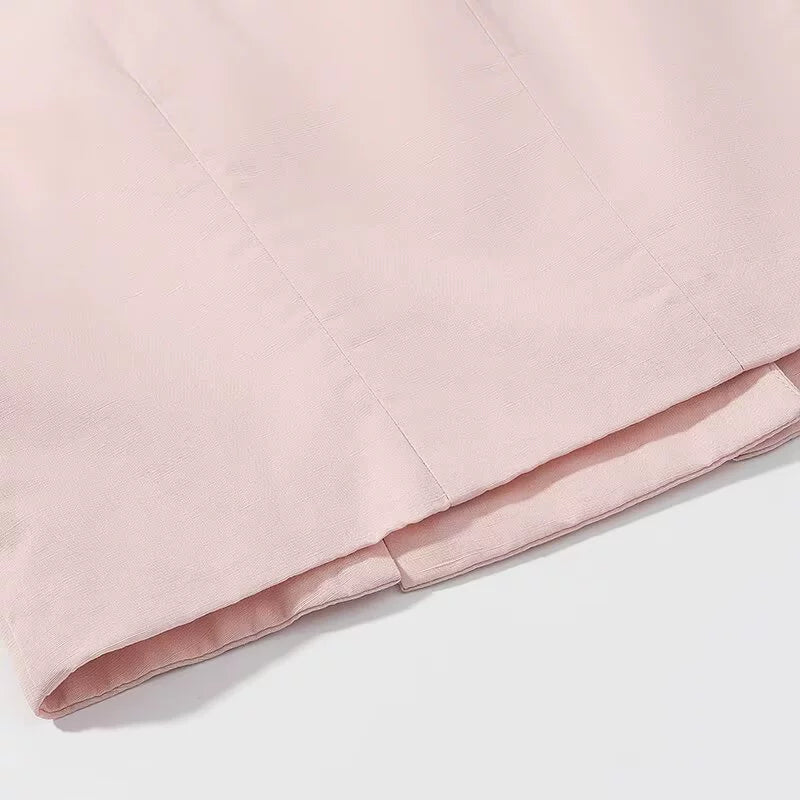 طقم سترة بلا أكمام وسروال واسع