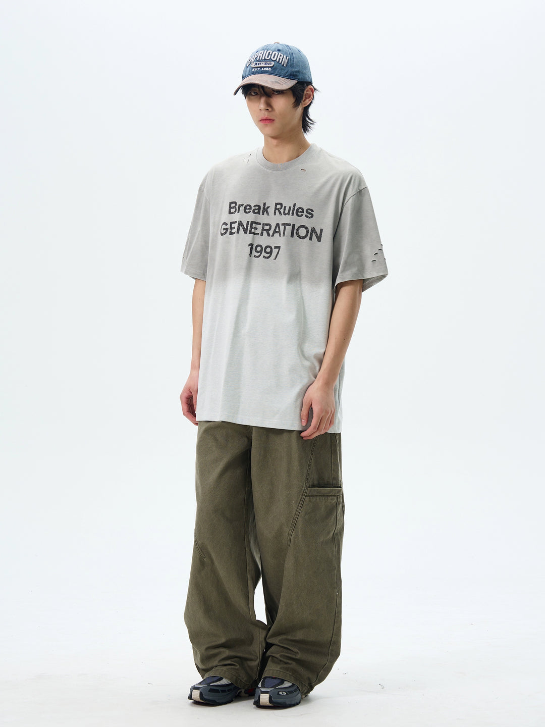 Loose Wide-Leg Functional Pants