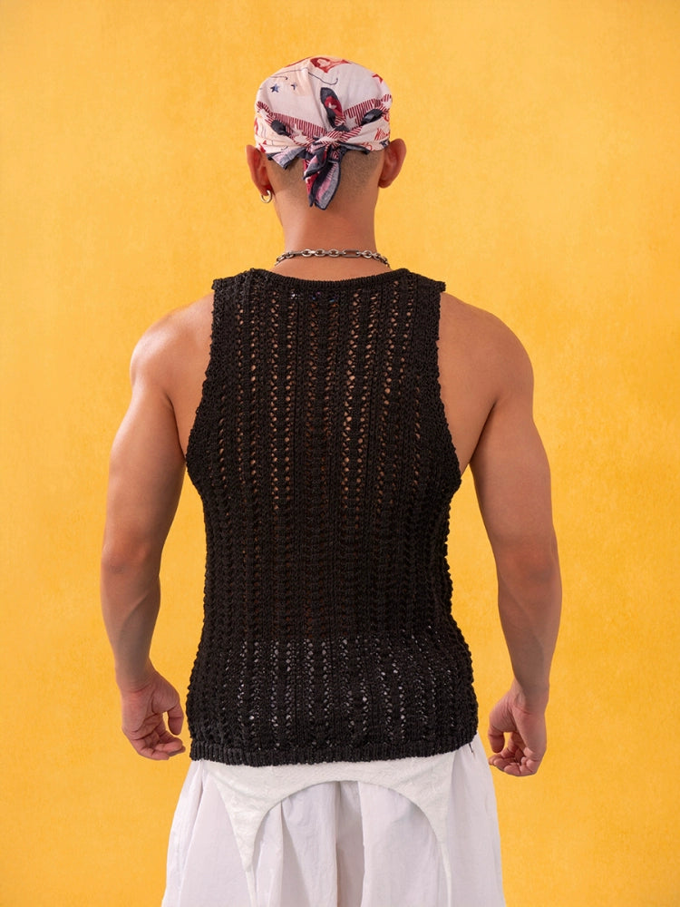 Mesh Knitted Loose Breathable Sports Vest